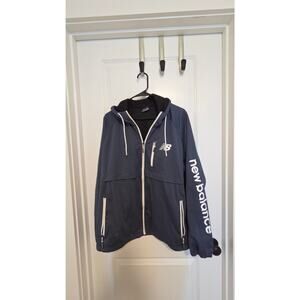 New Balance Navy Hooded Windbreaker Jacket Men’s XL Full Zip